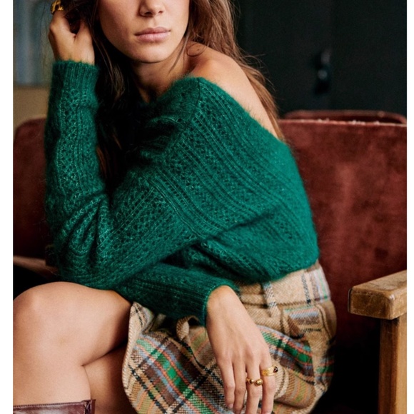 Sezane Sweaters - NWT Sezane Malou Jumper Sweater - Emerald Green
